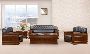 广东办公家具厂家 高端真皮办公沙发HY-S949