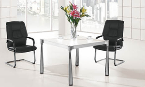 暖白时尚正方形四人洽谈桌HY-Q05